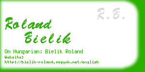 roland bielik business card